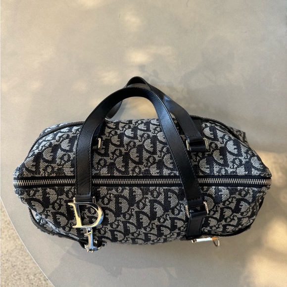 Vintage Dior Trotter Zip Shoulder Bag Diorissimo Canvas - Picture 10 of 10